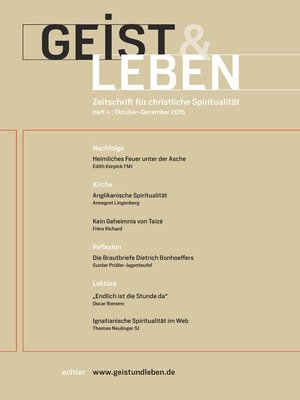 cover image of Geist und Leben 4/2015